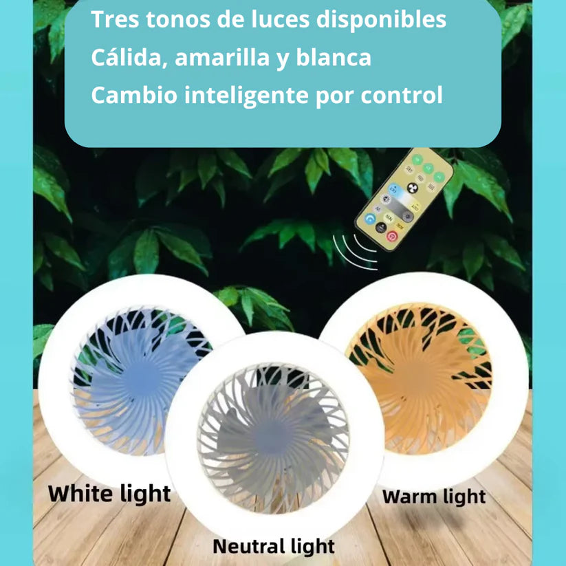 Ventilador +Luminaria Led+Aromatizador (3 en 1)